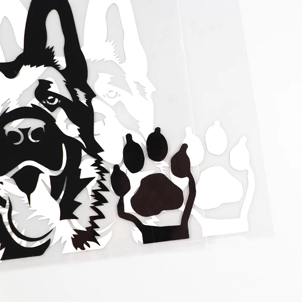 Jpct personalized decoration German Shepherd Dog Art Decal for RV, bumper waterproof Vinyl Car Sticker 15.6cmx12.3cm