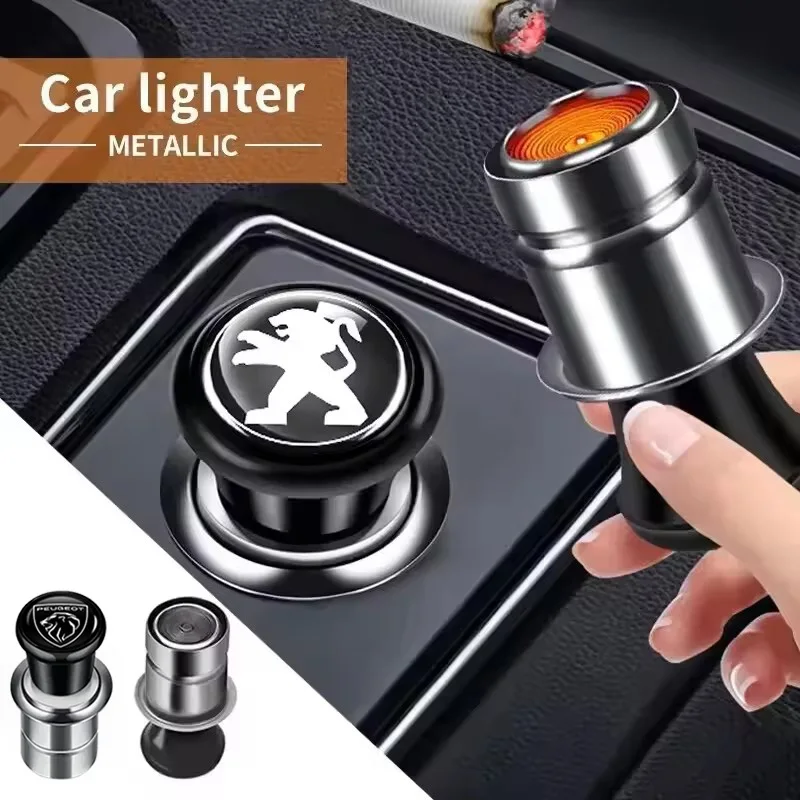 

12 В металлический портативный ветрозащитный беспламенный автомобильный прикуриватель для Peugeot GT 308 408 508 RCZ 208 3008 2008 2008 5008 206 207 307
