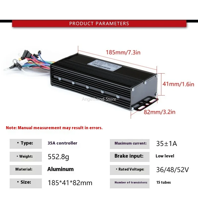 

Ebike Sine Wave Controller 35A36V48V52V MOTOR Three Mode Controller Electric Scooter Accessories