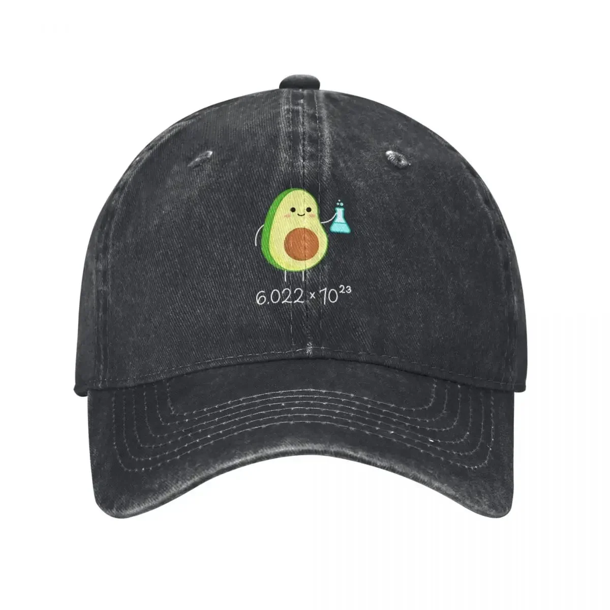 

Avogadro's Number Pun. Cute Avocado Chemist. Baseball Cap custom Hat sun hat Luxury Hat Brand Man cap Women Hats Men's
