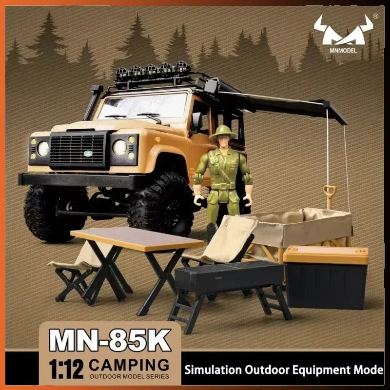 1/12 MN Modell MN82S Campingausrüstung Set MN85K Simulation Markise Camping Zelt Sand Leiter Tisch Stuhl Dekoration für Automodell