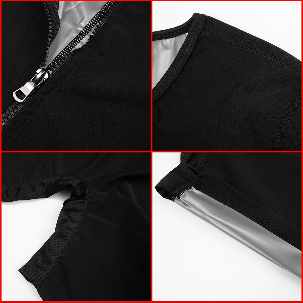 الرجال بدلة ساونا عرق الحرارة محاصرة تجريب حرق الدهون سترة البطن التخسيس داخلية تانك القمم مدرب خصر اللياقة البدنية مشد #6