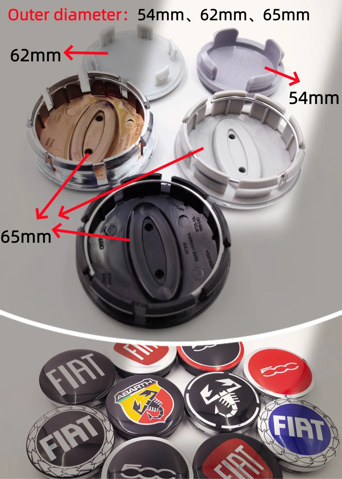 

10pcs forFord 54/62/65mm Car Wheel Center Caps Metal Emblem Hub Cover Caps Universal Wheel Hub Cover