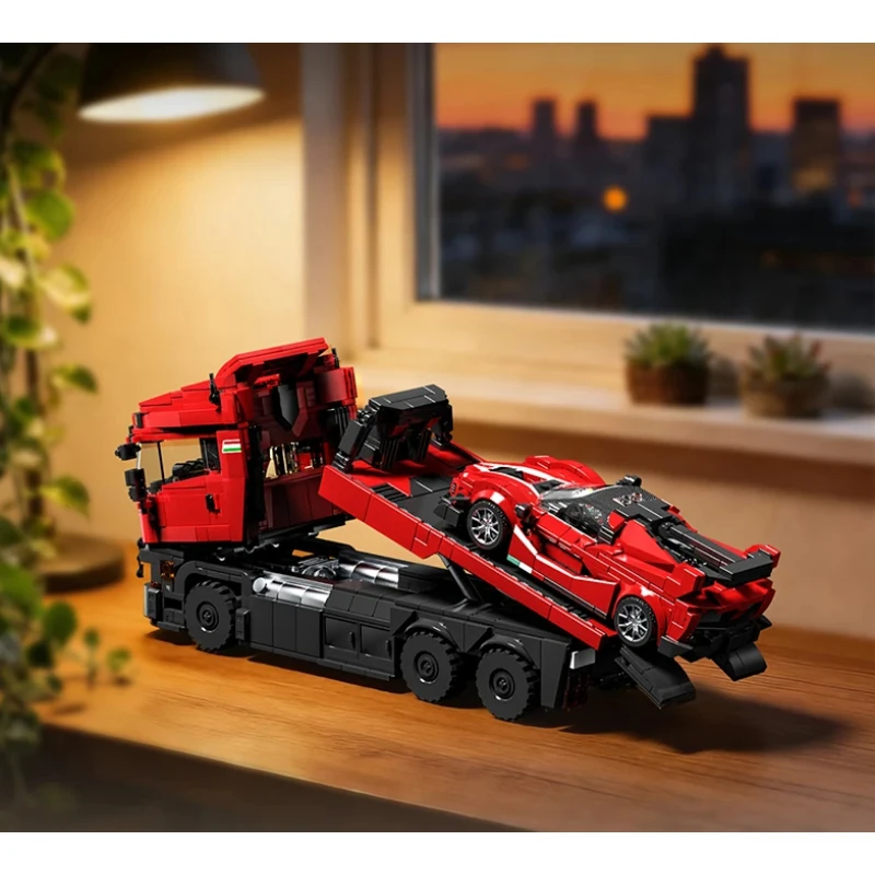 

Creative Race Car Building Block Set City Supercar Motor Home Tractor Truck Educational DIY Bricks Toy for Kids Boys Gifts