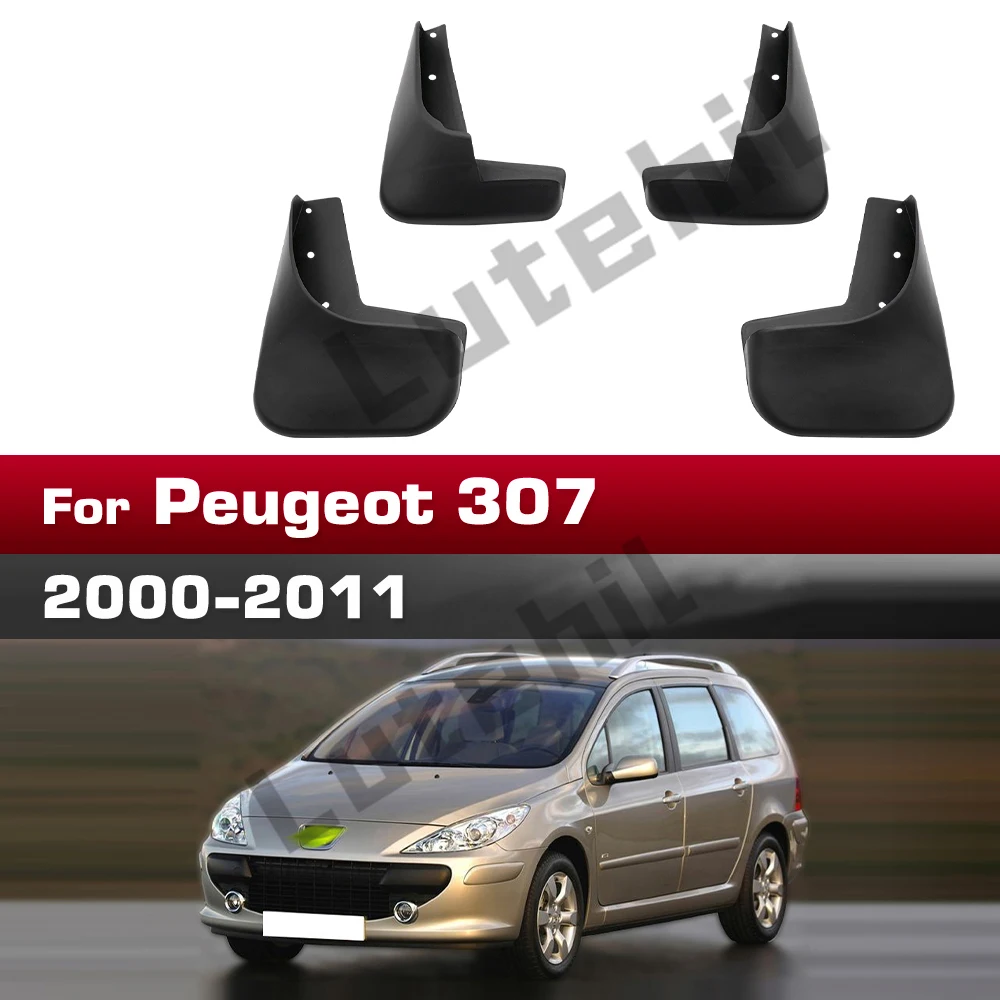 Für Peugeot 307 2000-2011 Kotflügel Schmutzfänger Spritzschutz Schmutzabweiser Autozubehör