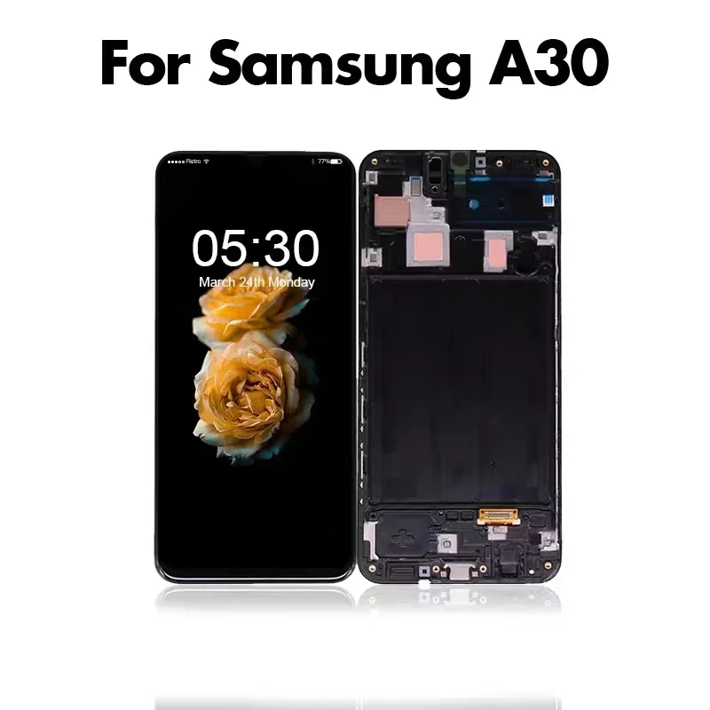 

Для Samsung Galaxy A30 SM-A305F A305FN A305G сенсорный экран планшета ЖК-сенсор в сборе Замена рамки