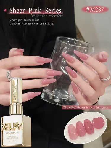 XEIJAYI 1/6pcs Pink Series Gel Nail Polish, 15ml French Nail Gel Polish, Soak Off UV Light Cure Gel Polish For Nail Decoration - Image 10