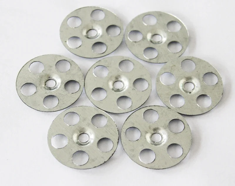 100pcs 36*6mm Washers for Insulation Fixing Zinc Plated Flat Gasket with 6 Holes Metal Clamping Washers
