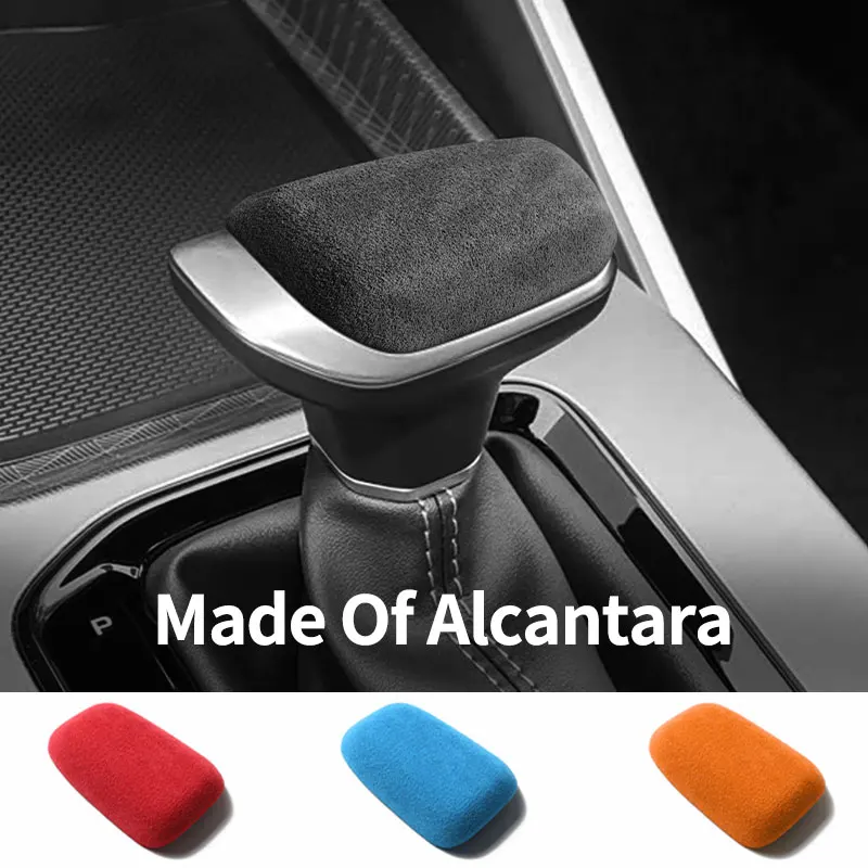 Made of Alcantara For Geely Starray L, Emgrand, Okavango, Vision X3 Car Gear Shift Knob Cover Auto Interior Tuning Accessories
