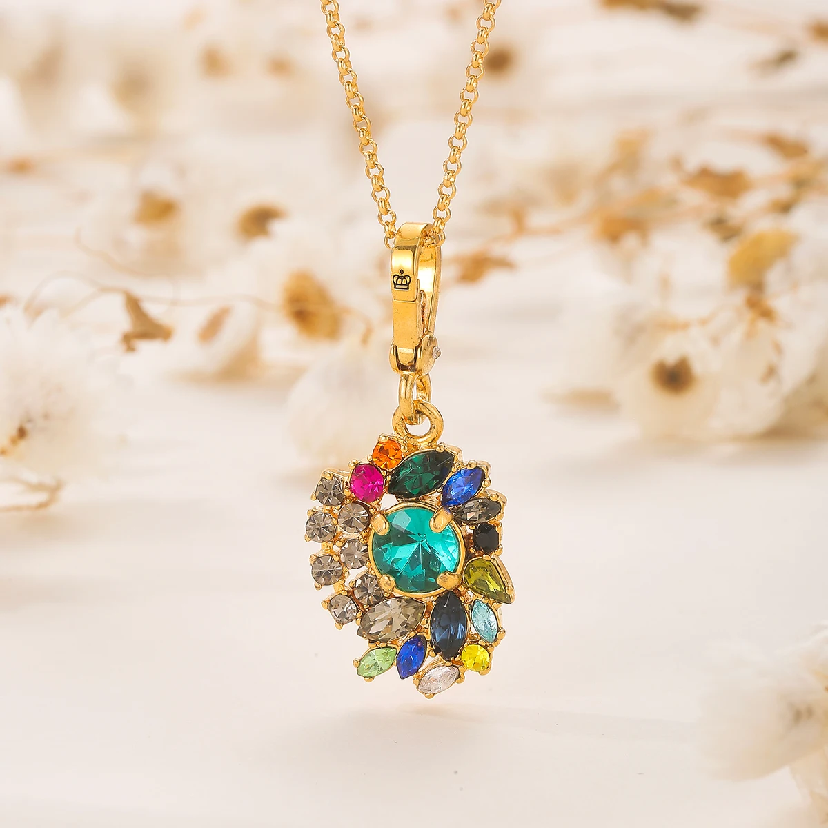 

1Pc Exquisite Enamel Colored Diamonds Necklace Design,Cute Sweater Decor Necklace Accessories,Christmas Party Jewelry Gift