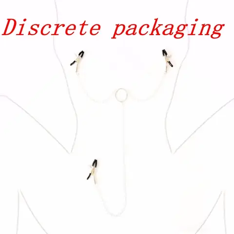 Morsetti per capezzoli in acciaio stile 4 con catena Bdsm Bondage Schiavo Fetish Capezzolo Labbra Stimolatore del clitoride Giocattoli del sesso per le donne Giocattoli sexy