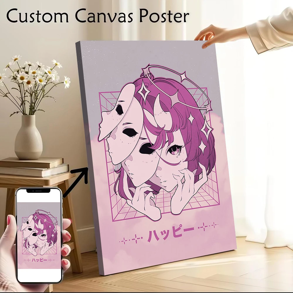

Happy Canvas Poster Printed Canvas Painting Wall Art for Fans Specialty and Themed Home Decor Accessories Bedroom Decoration