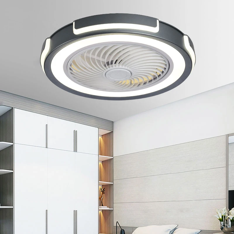 Novelty Invisible LED Fan Lamp Ceiling light for Bedroom drawing room surface mounted ceiling LED Fan Light for Dining Room Home