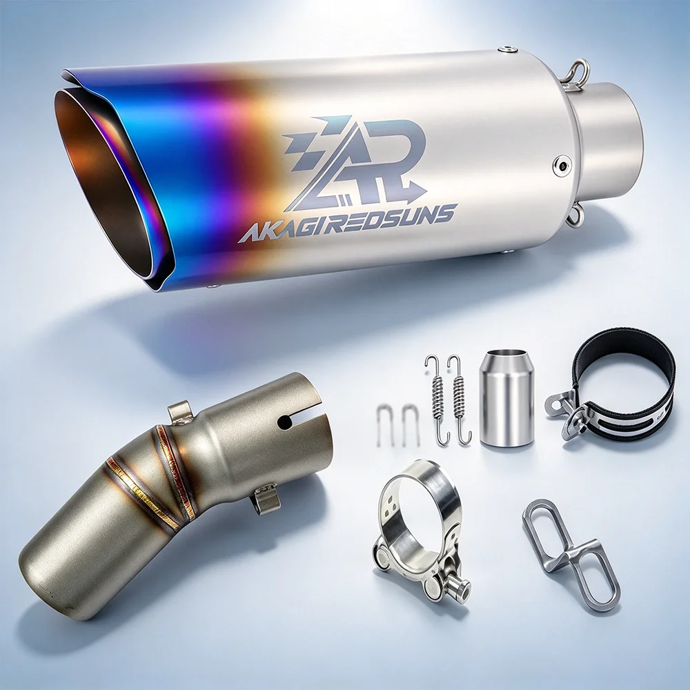 Stainless Steel 51mm Mid Exhaust Connector For CFMOTO 450SR NK450, Motorbike Exhaust Adapter, Exclude 2025 Single Swingarm Model
