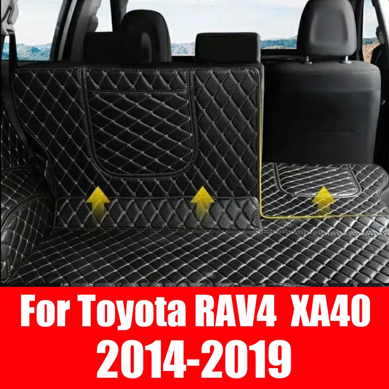 For RAV4 RAV 4 XA40 XA 40 2013 2014 2015 2017 2018 2019 Car Accessories Trunk Leather Mat Catpet Interior Cover Part Styling