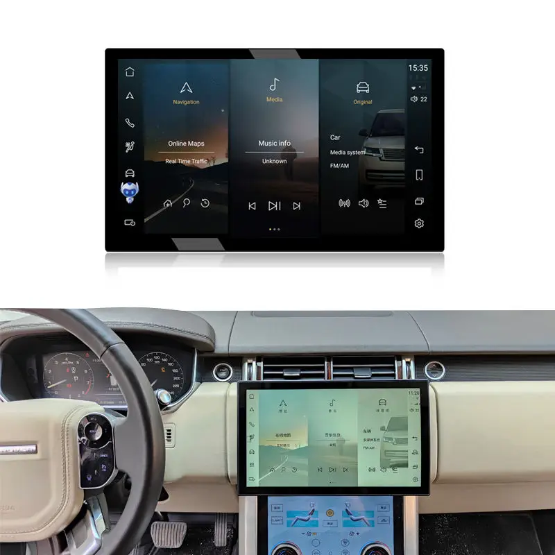 Navihua 13.3inch carplay and android auto multimídia automotiva car radio магнитола for Land Rover Rang Rover Sport 2014-2017