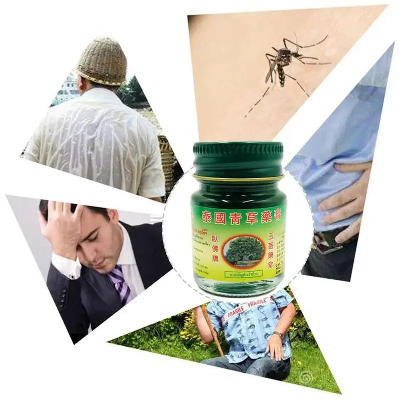 15g 10pcs Thailand Herbal Cream Chest Refresh Itching Cold Headache Cough Ointment Rheumatism Mosquito Bites Cream Health Care