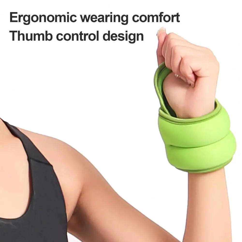 Wrist Ankle Weights Waterproof Wrist Weights Set for Strength Training Ergonomic Design with Thumb Loop Breathable Sandbags Hand