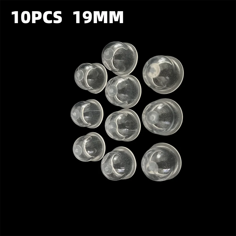 10pcs 14-19mm White Transparent Fuel Pump Carburetor Oil Bubble Primer Bulb Chainsaws Trimmer Brush Cutter Eradicator Clear Tool