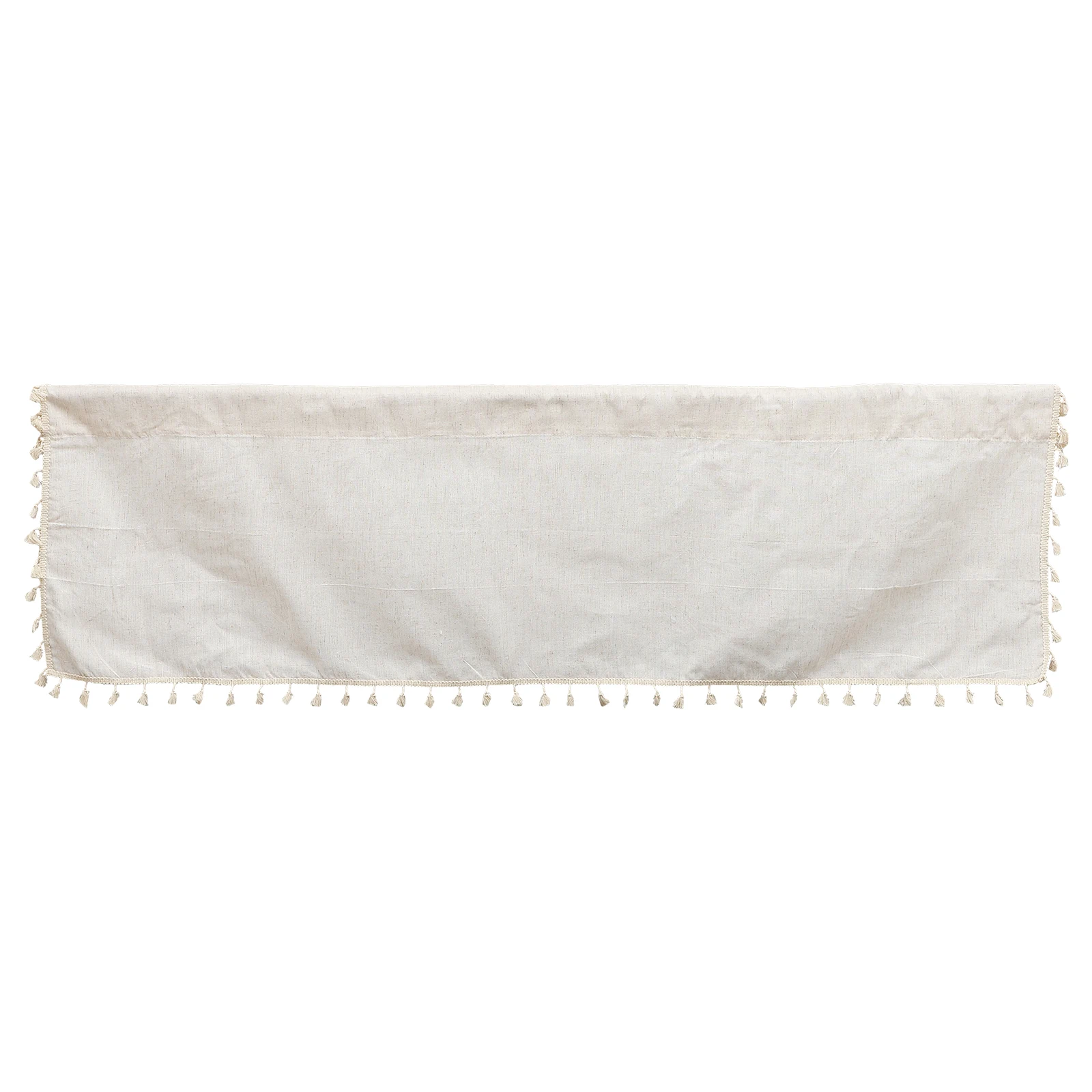 

Tassel Linen Short Curtain Rustic Valance Privacy Curtain for Kitchen Bathroom Window Small Window Cabinet Curtains
