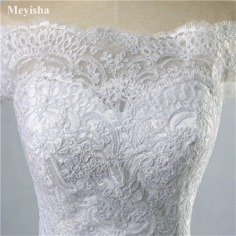 ZJ9097 Customized New White Ivory 2026 Wedding Dress For Brides With Lace Edge Plus Size Maxi Formal Off The Shoulder Gown