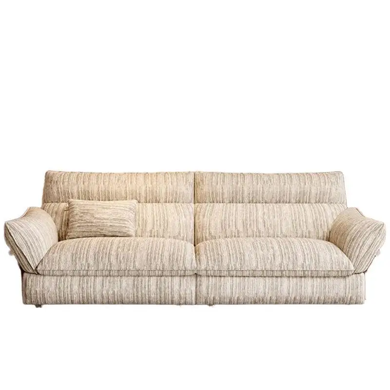 Removable cotton and linen fabric sofa linen living room straight row cloud fabric sofa