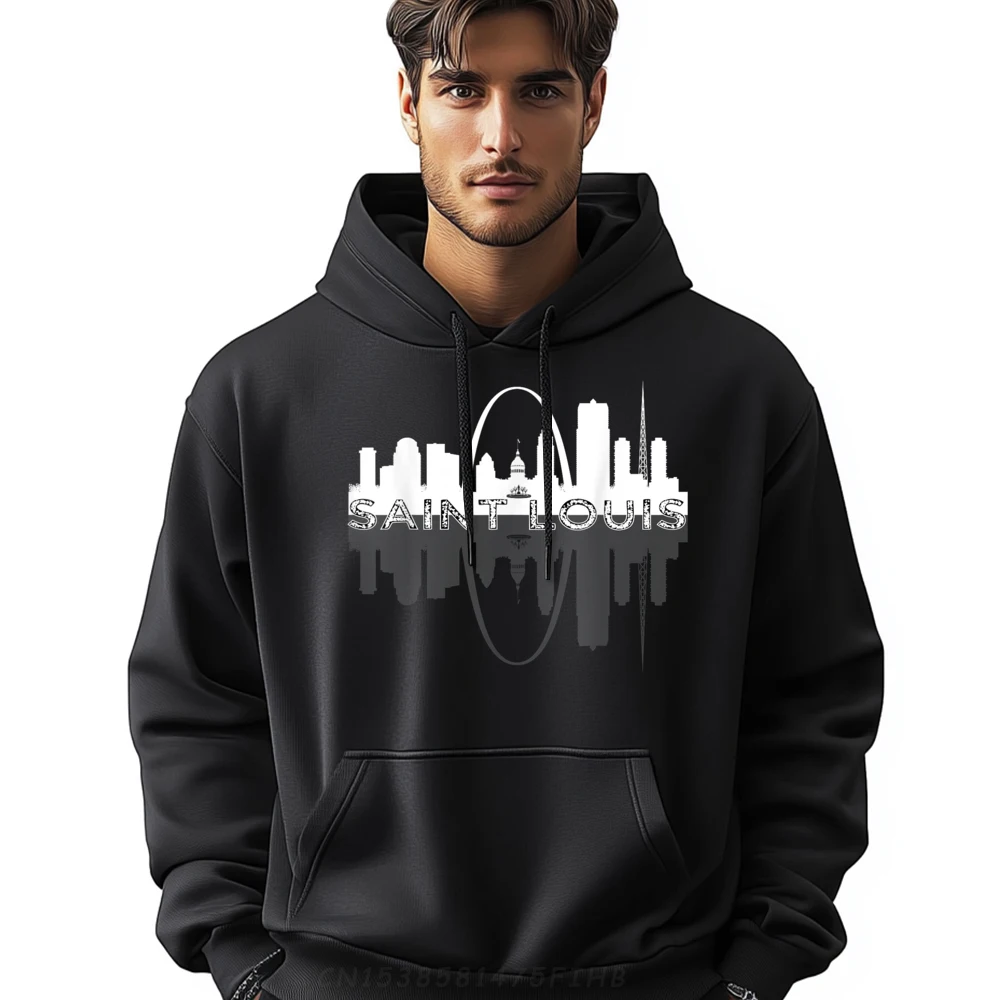 

Design City Of St Louis Missouri Hoodies Boyfriend Newest Valentine Day Round Neck Long Sleeve Hoodies Cool Sweatshirt