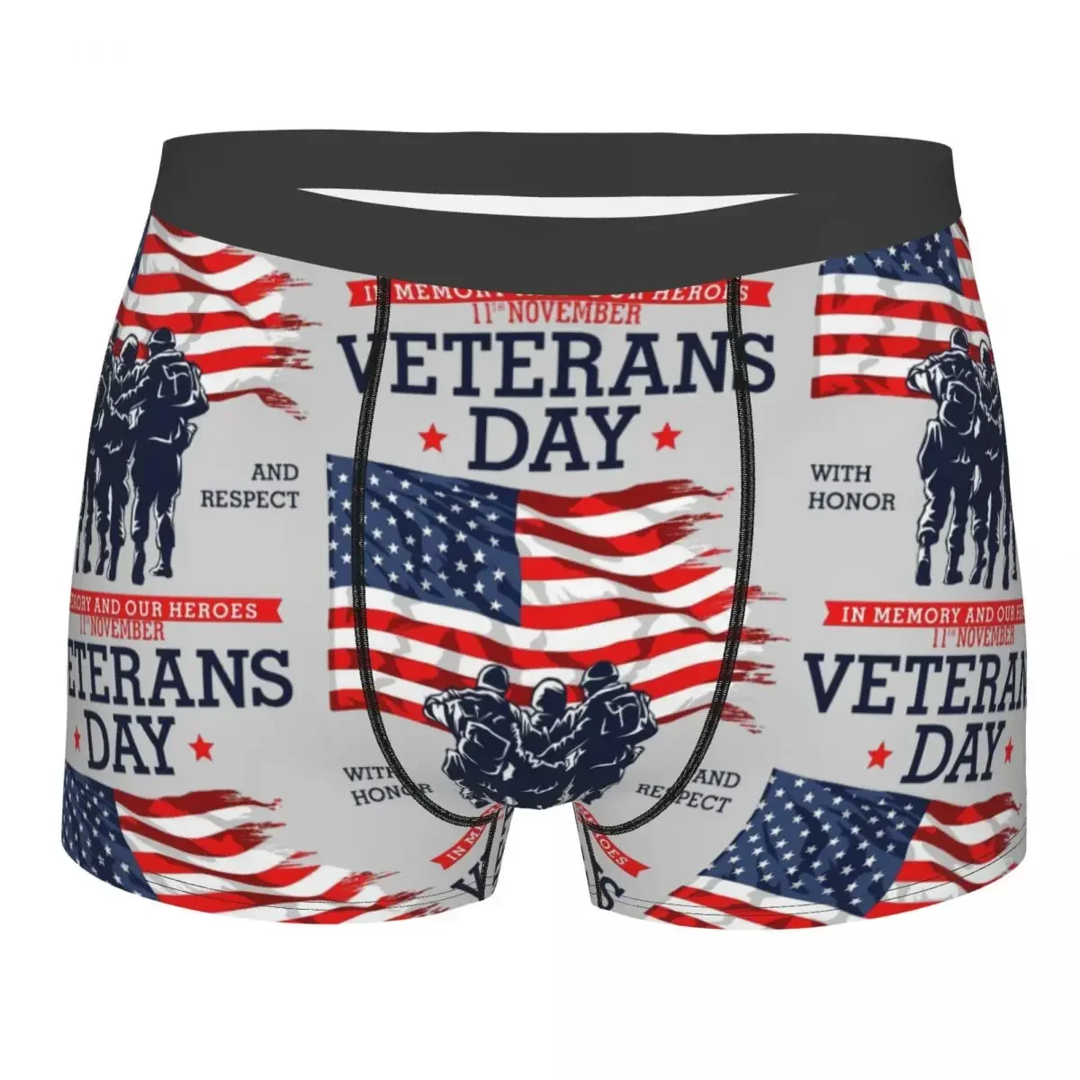 In Memory - Veterans Day Man's Boxer Briefs Underwear Highly Breathable Top Quality Birthday Gifts