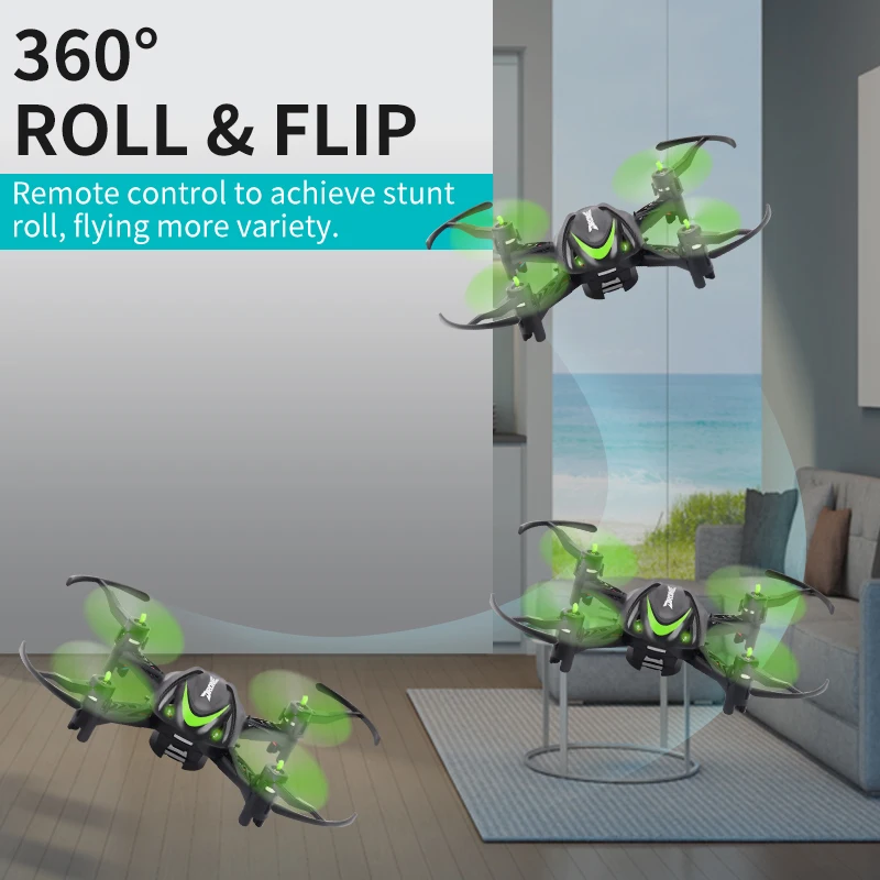 JJRC-H48 Mini Drone, 2.4G, Anti Interferência, 4-Rotor, Decolagem e pouso com um clique, 360 ° Rolling LED Night Light, Brinquedo infantil