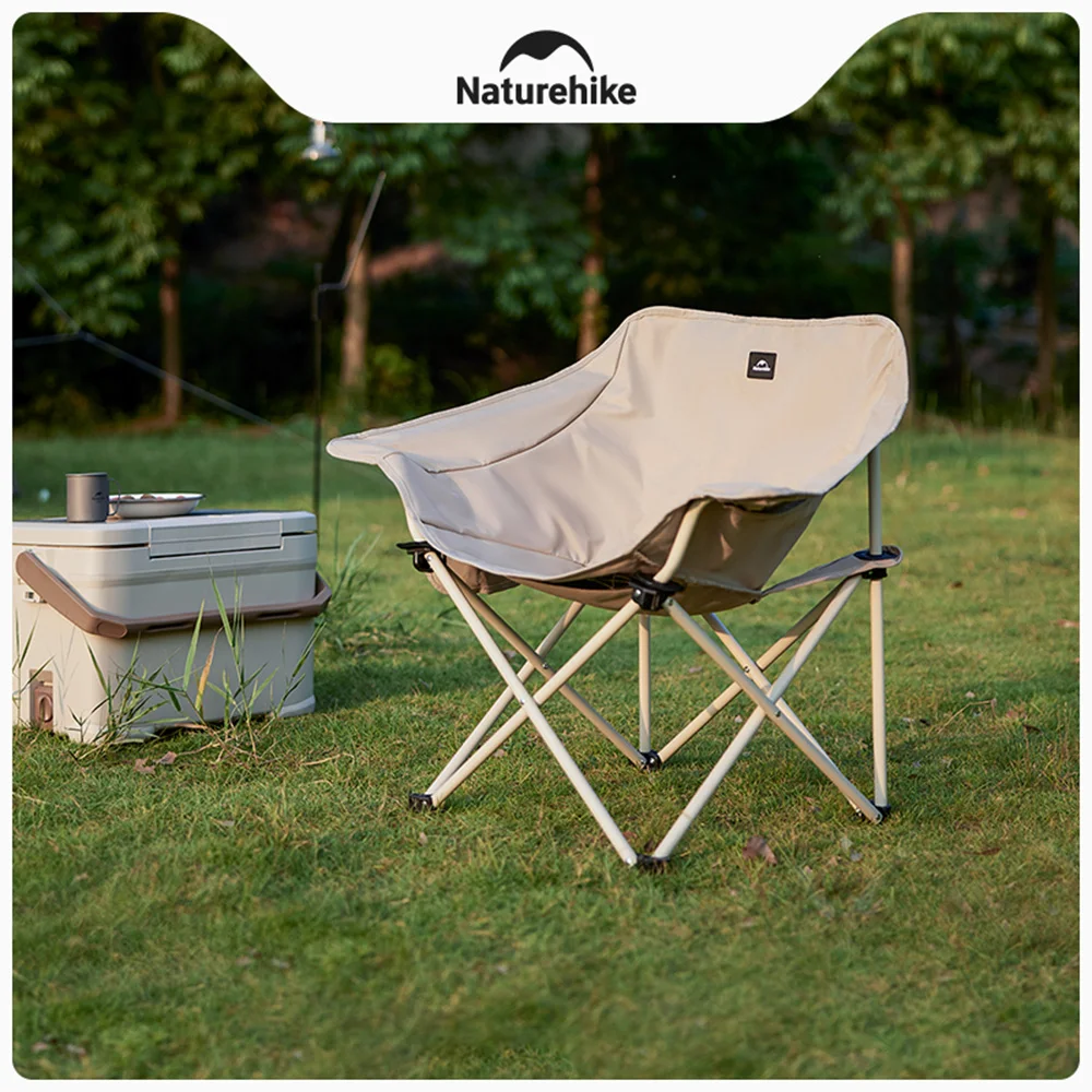 

Naturehike Armrest Camping Moon Chair,Gathering X-shaped Folding Chair,600D Oxford Cloth,Bearing 110kg,Outdoor Camping Equipment