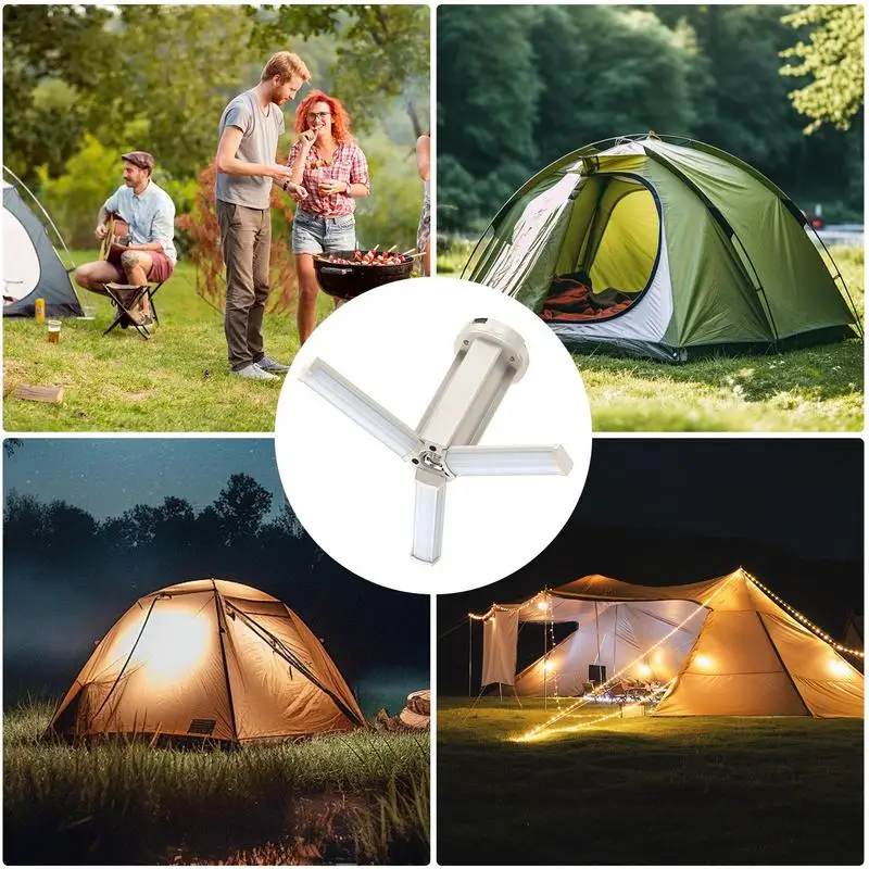 Led-campinglantaarn Oplaadbare multifunctionele draagbare zaklamp Tentlicht 3 verlichtingsmodi met aangedreven bankfunctie Voor