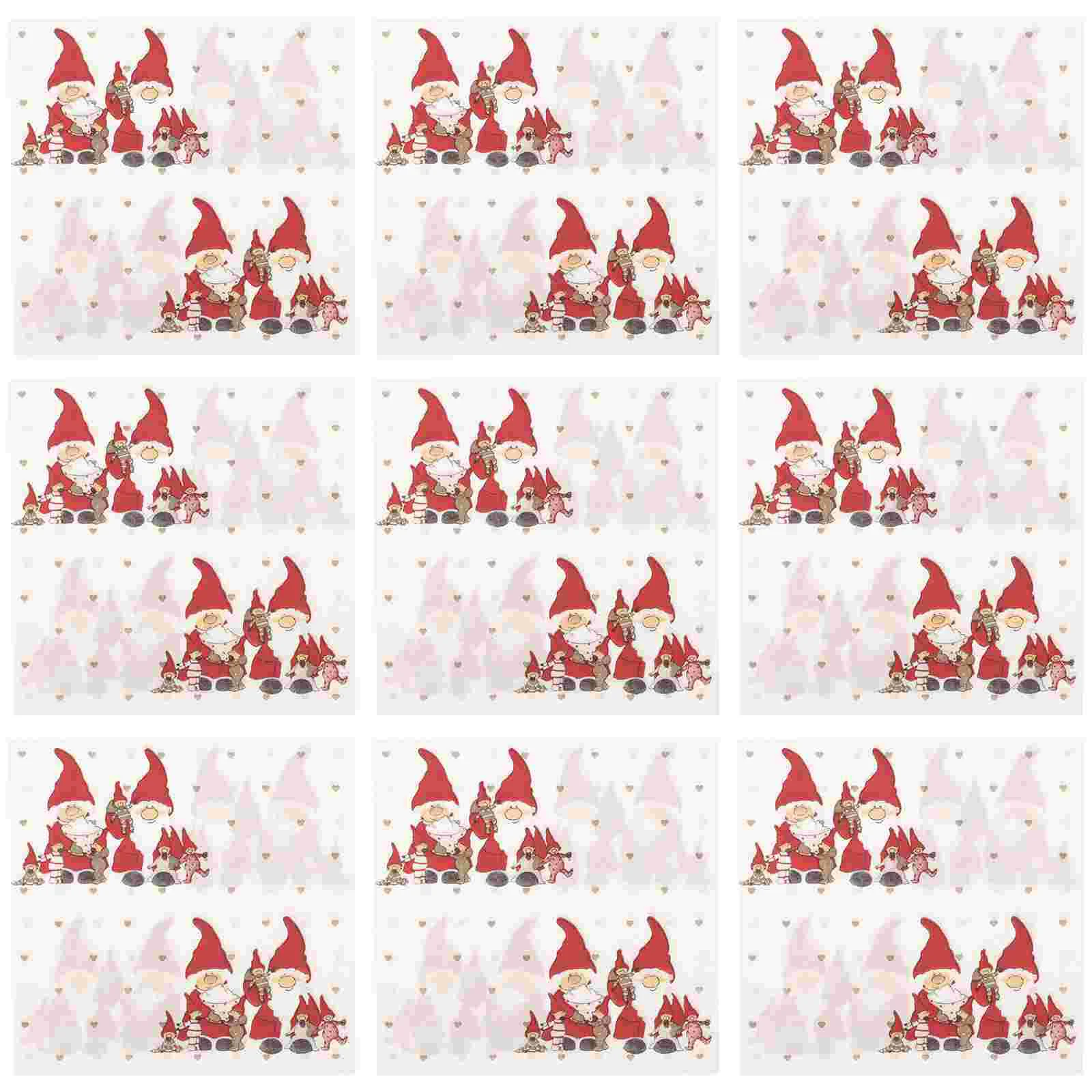 60 Pcs Food Grade Ink Napkins Restaurant Snowman Printed Party Premium Quality Paper