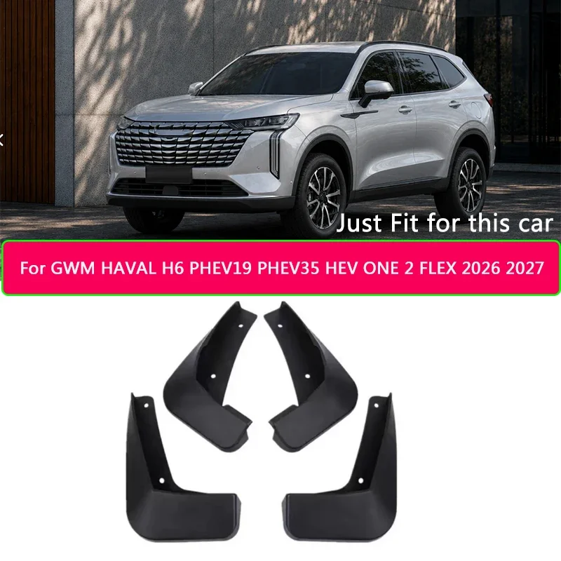 For GWM HAVAL H6 PHEV HEV ONE FLEX 2026 2027 ABS Car Fender Mud Flap Auto Splash Guard Anti-dirt Wear-resistant Body Accessory