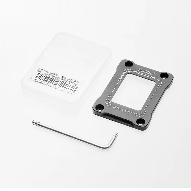 1700 1800 CPU Mounting Protector Plate for Intel 12th. 13th. CPU Anti-Bending Frame Bracket Full Aluminum, Black / Silver