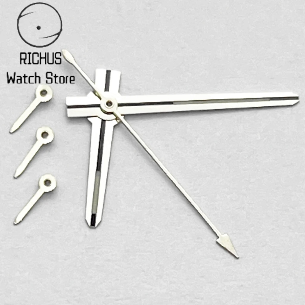 RICHUS VK63 Watch Hands Silver/Gold/RoseGold Blue Luminous Fit VK63 Quartz 6-Hands Movement Watch Accessories