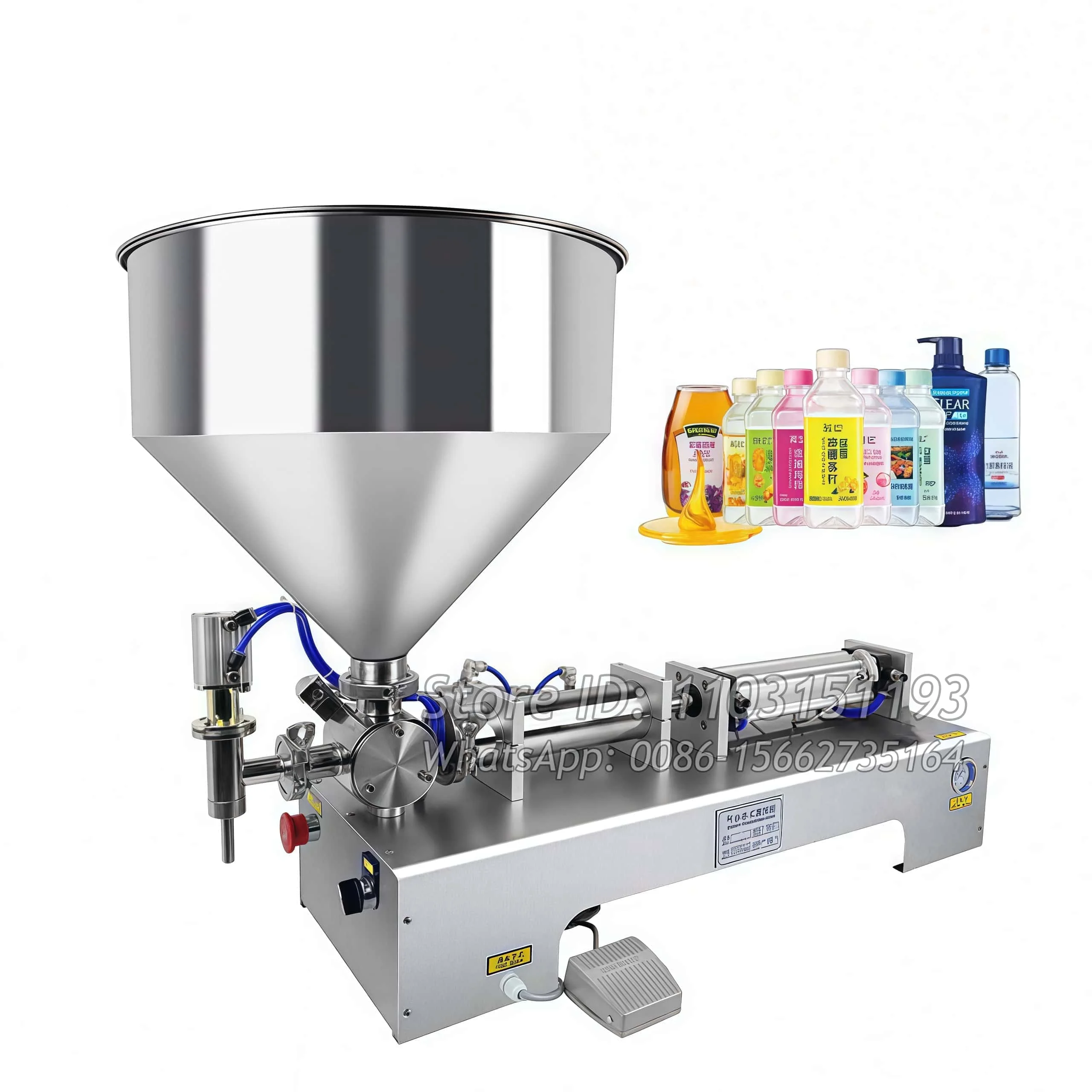 

Single Double Outlets Piston Machine For Shampoo Cosmetic Cream Salad Dressing Peanut Butter Oil Plastic Glass Bottles Bags