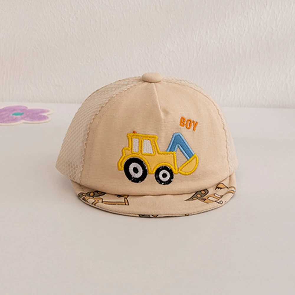 Summer Baby Hat Korean Cartoon Car Boy Baseball Cap Outdoor Travel Sun Protection Baby Hat For Kids 3-12 Month