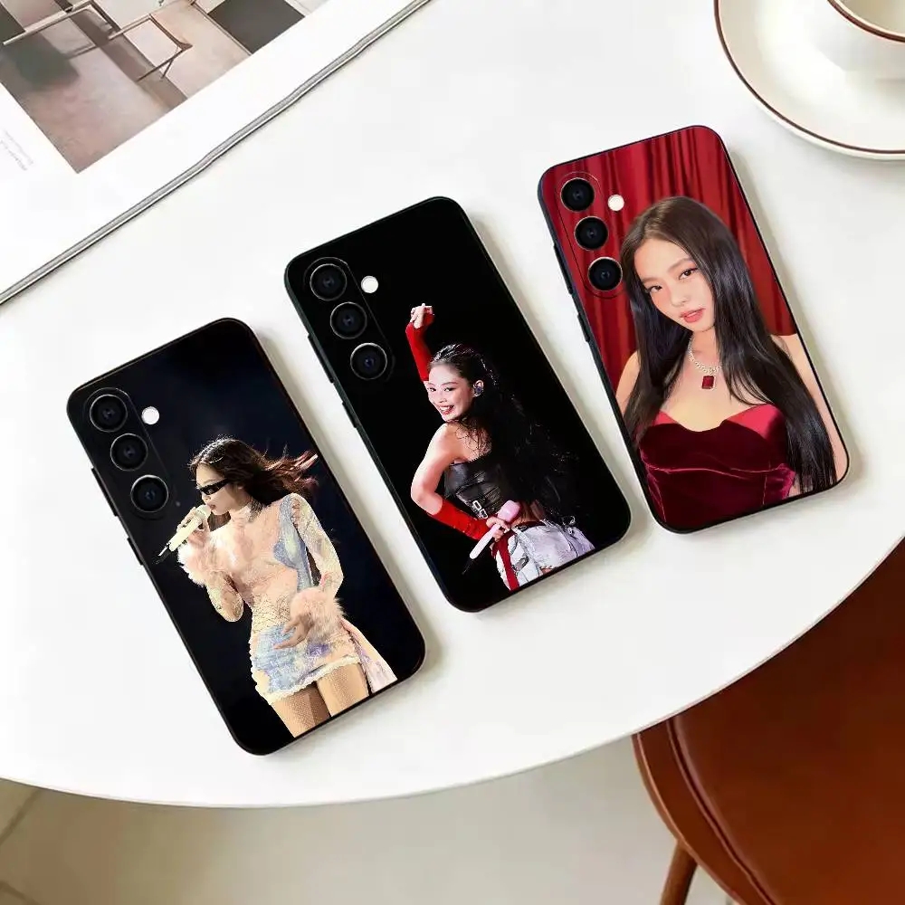 K-Kpop R-Ruby J-Jennie Coque de téléphone en silicone souple noire pour Samsung Galaxy A71 A72 A73 A51 et autres modèles similaires
