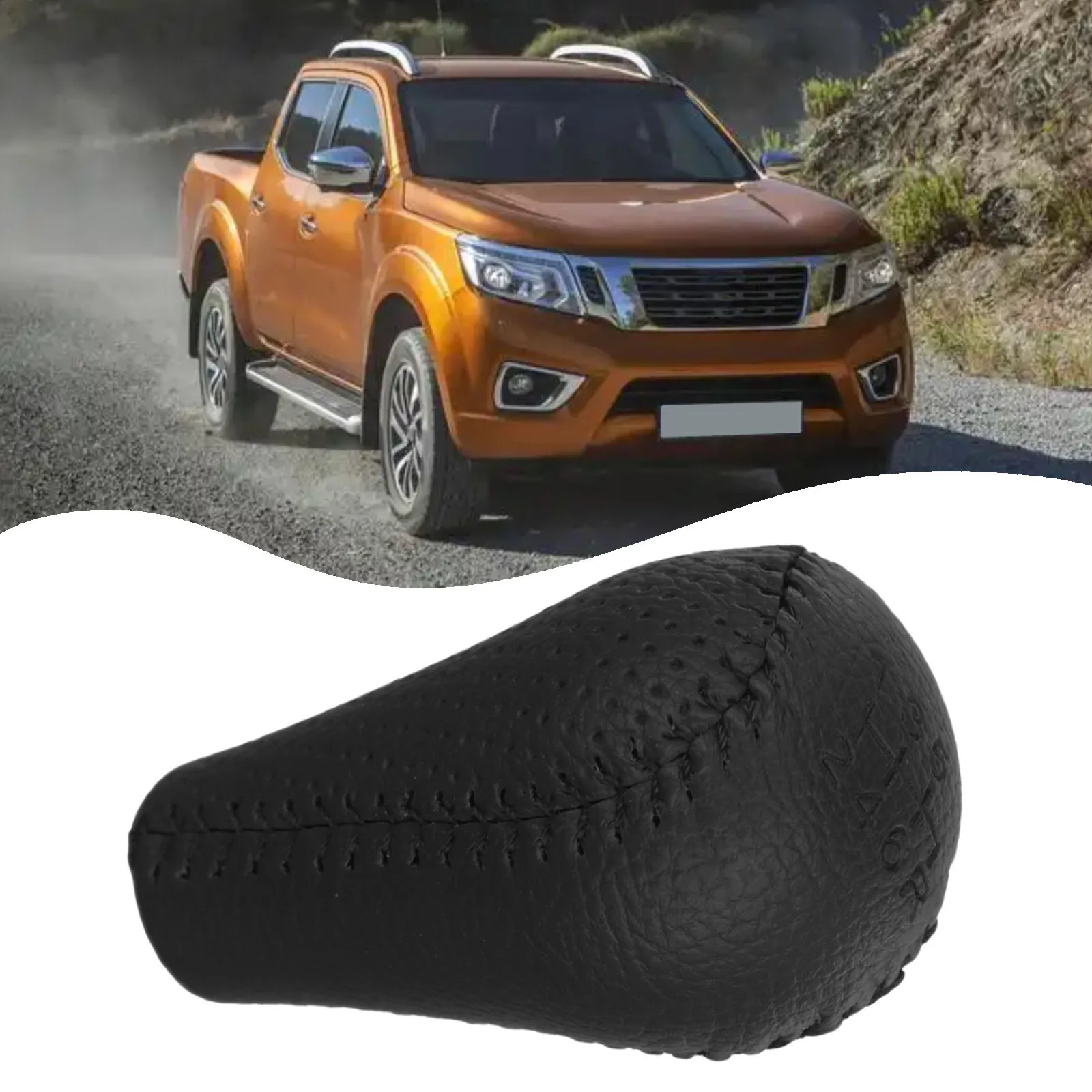 Custom Fit 6 Speed Gear Shift Knob for Nissan For Navara D40 and For Frontier Made from Plastic and Leather Materials