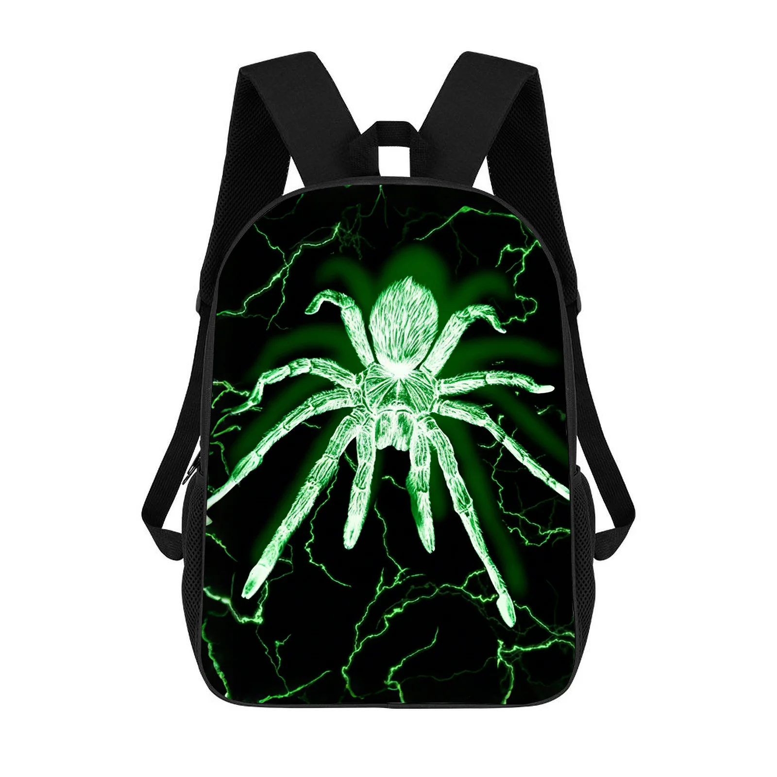

Spider Pattern Backpack: Casual School Bag, Unisex - Lightweight, Zipper Design, Adjustable Shoulder Strap, Colorful Print