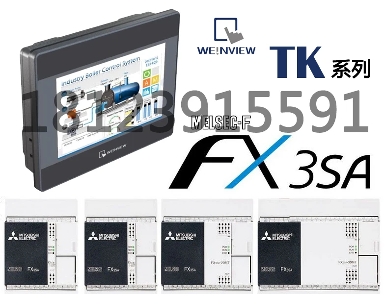 PLC TK6071iP + FX3SA-10/14/20/30MR/MT-CM