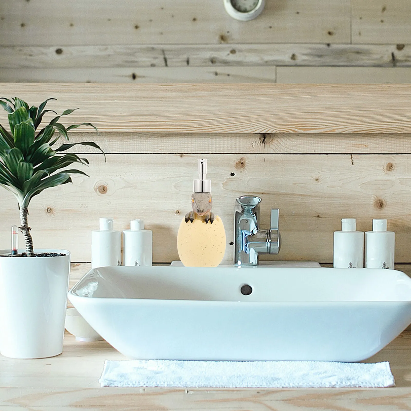 

Стильный дозатор для мыла в виде мультяшного динозавра, пустой контейнер с помпой, многоразовый держатель для шампуня и жидкого мыла для дома