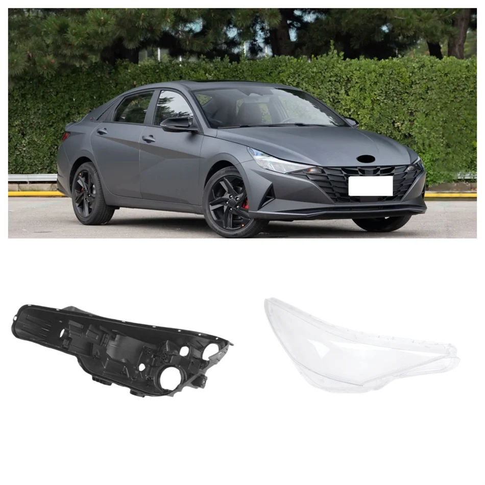 

For Hyundai Elantra 2020 2021 Car Accsesories Base Head Lamp Shell Headlamp Base Head Lamp Cover