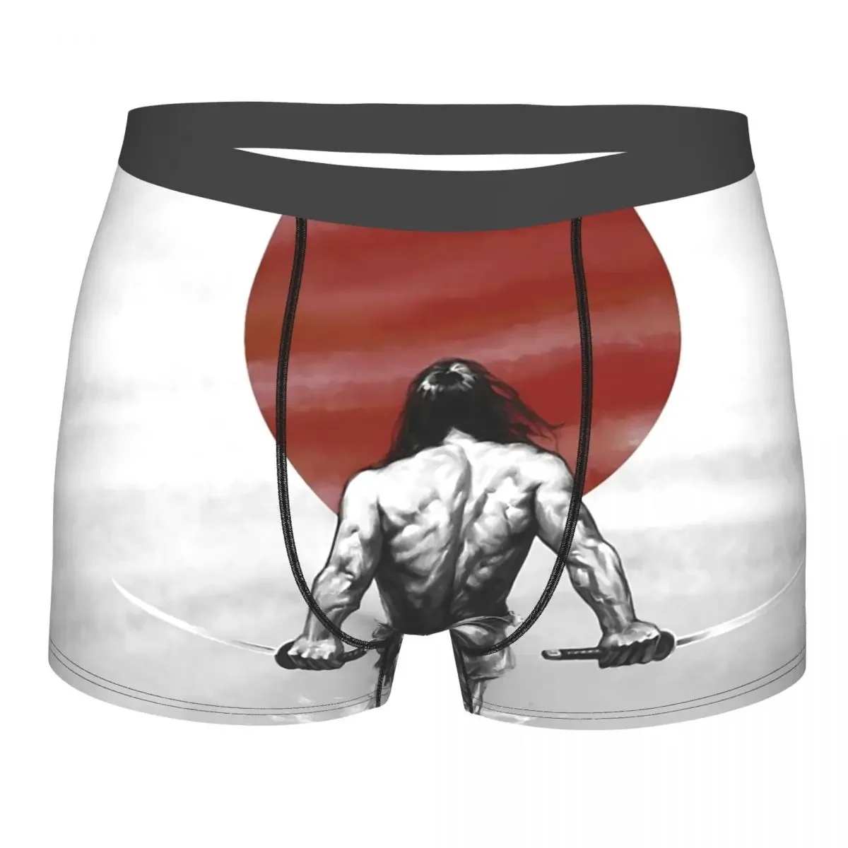 Fantasy - Samurai Underpants Breathbale Panties Male Underwear Print Shorts Boxer Briefs