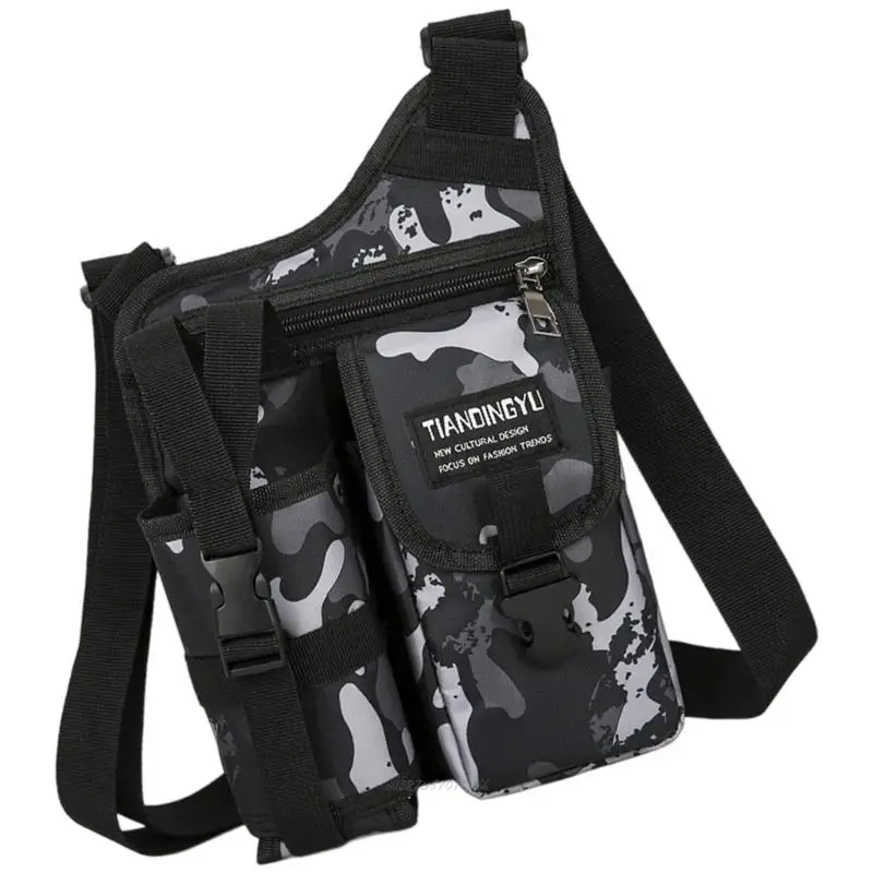 X5XA Modern Unisex Shoulder Pack Organizers Pockets Adjustable Shoulder Support