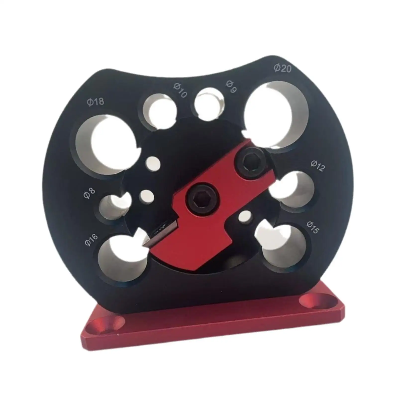 

Aluminum Alloy Doweling Maker 8 Holes Adjustable Dowel Jig Kit Woodworking Dowel Plate for Wooden Rods Sticks