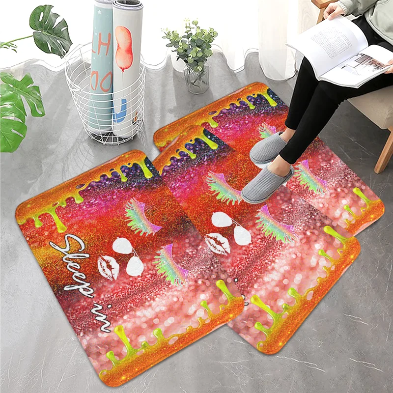 

Funny Beauty Salon Doormat Entrance Mat Eyelash Lashes Floor Mats Non Slip Kitchen Bath Rug for Girls Women Bedroom Carpet Cheap