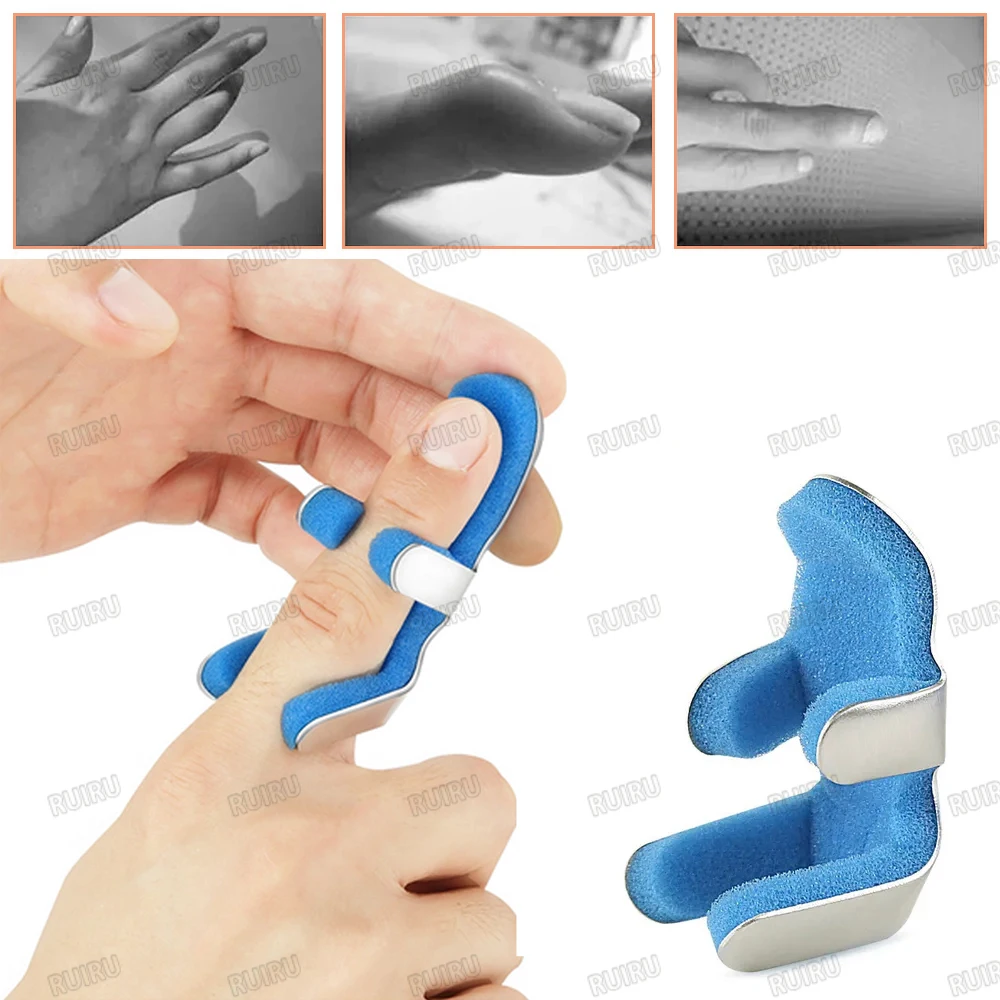 

Adjustable Medical Finger Splint Brace Corrector Aluminium Toad Finger Protector Support Holder Recovery Injury Malleable Belt