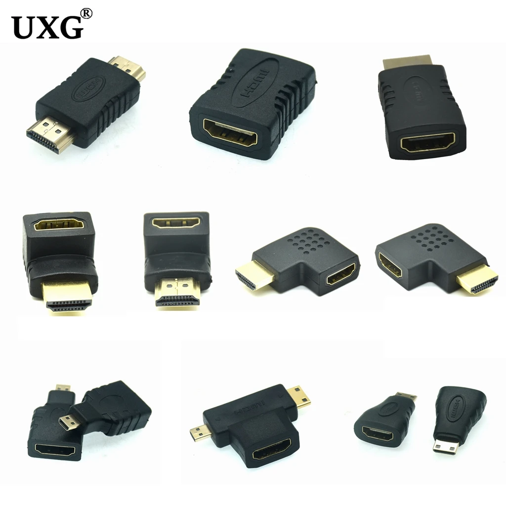 Connector Adapter HDMI-Compatible Cable 90 Corner Angle Left Right Up Down Male Female Extender Mini / Micro To HDTV Extension