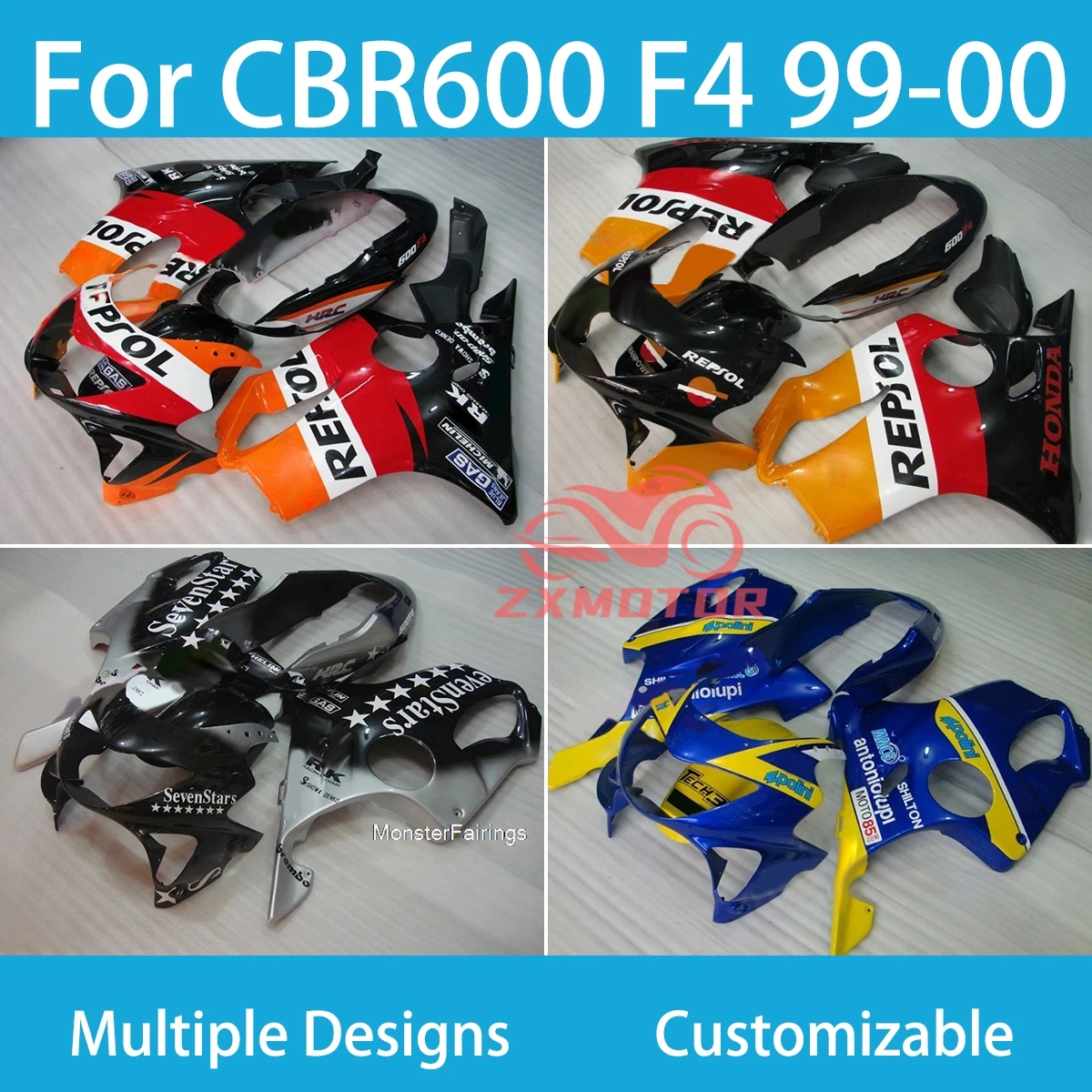 

High Quality Fairings for Honda CBR600 F4 99-00 Explosive Injected-Material Fairing Fit CBR600F4 1999 2000
